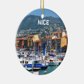 Marina in Nice, Frankrijk Keramisch Ornament (Rechts)