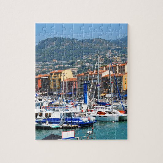 Marina in Nice, Frankrijk Legpuzzel (Verticaal)