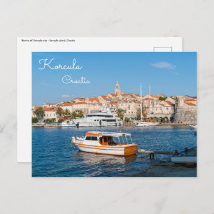 Marina of Korcula - Dalmatia, Kroatië Briefkaart