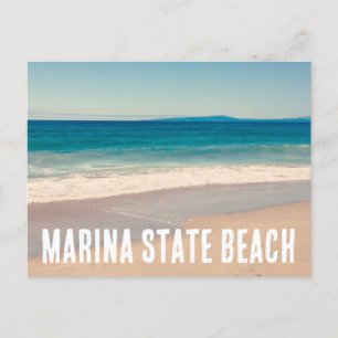 Marina State Beach Vintage Stijl Foto Briefkaart