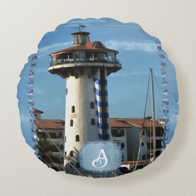 Marina Vallarta 0948 Rond Kussen (Voorkant)