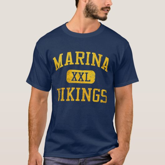 Marina Vikings Athletic T-shirt - Navy Blue (Voorkant)