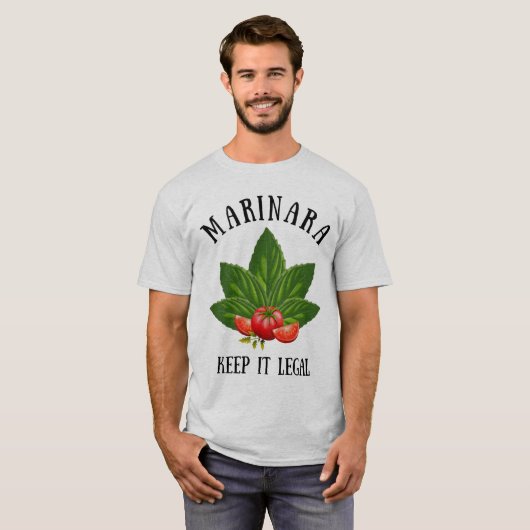 Marinara Keep it Legal Basil laat tomaten over T-shirt (Voorkant volledig)