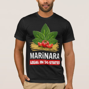 Marinara Legal in 50 staten Basil Tomato Spaghetti T-shirt