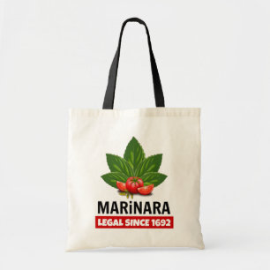Marinara Legal sinds 1692 Basil en Tomaten Tote Bag