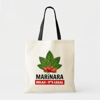 Marinara Relax Het is de legale Basil Tomato Food Tote Bag