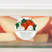 Marinara Sauce Ingrediënten Inblikken Etiket Labels (Aangebracht)