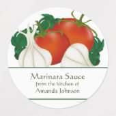 Marinara Sauce Ingrédients Canning Étiquette (Design 1)