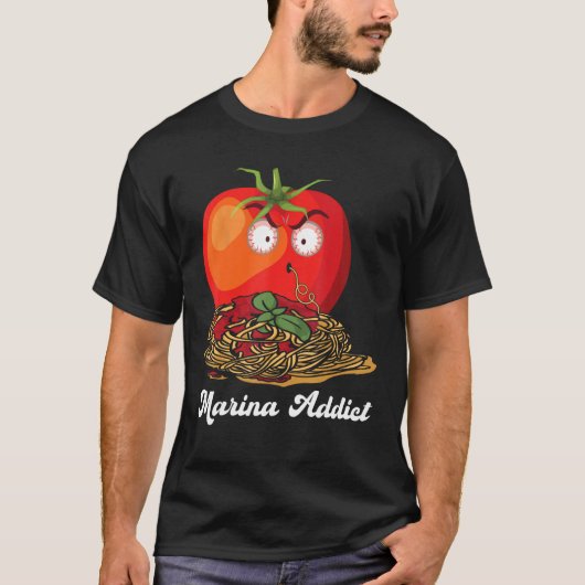 Marinara verslaafde saus Italiaanse chef-kok grapp T-shirt (Voorkant)
