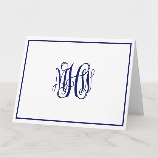 Marine 3 Initial Script Monogramme de vigne DIY BG