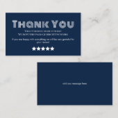 Marine affaires merci carte de visite fait maison (Devant / Derrière)