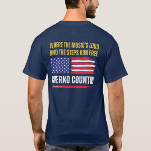 (Marine) Amerikaanse vlag / Muziek is hard & stapp T-shirt
