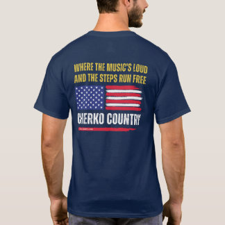 (Marine) Amerikaanse vlag / Muziek is hard & stapp T-shirt