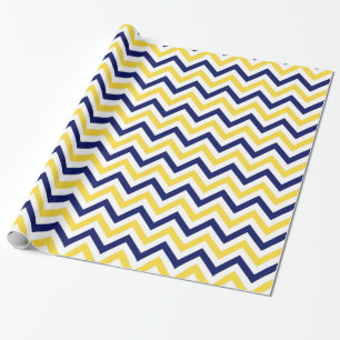 Marine, Ananas, Witte grote chevron zigzagpatroon Cadeaupapier