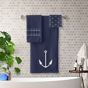 Marine Ancre nautique Salle de bain Ocean Blue