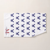 Marine Ancres nautiques Salle de bain Rouge Bleu (Serviette à main)