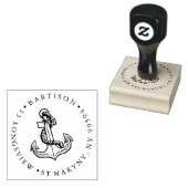 marine ANKER RONDE RETOUR ADRES boot zeiler Rubberstempel (Gestempeld)