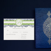 Marine Apple Green Grey Inséparables Mariage RSVP