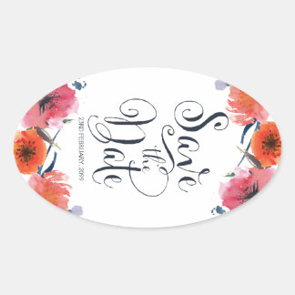 Marine Aquarelle Floral Enregistrer les stickers D