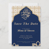 Marine Arabisch Moslim Oriëntals goud Save The Date (Voorkant)