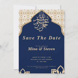Marine Arabische Moslim Oriëntaalse gouden Save The Date