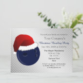 marine argent Fête corporative Bowling Invitation (Debout devant)