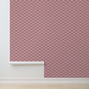 Marine Art Deco Diamanten op Roze Behang