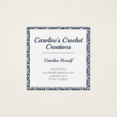 Marine avec Carte de visite Motif en dentelle Croc (Devant)