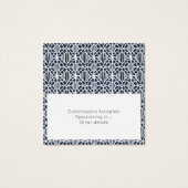 Marine avec Carte de visite Motif en dentelle Croc (Dos)