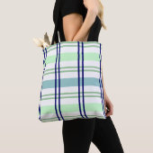 Marine Avec Sac fourre-tout Plaid Bleu Léger Et Ve (De près)
