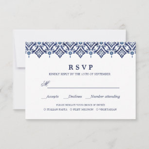 Marine Azulejo   CHOIX DE REPAS DE MARIAGE RSVP
