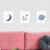 Marine Bateau à fusée Lune Planète Espace Extérieu (Salon)