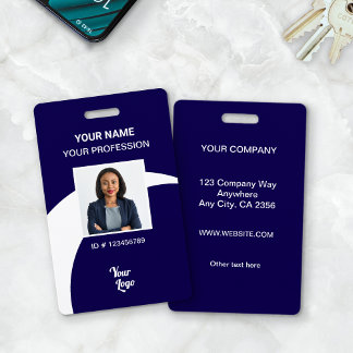 Marine bedrijf personeelsfoto ID-beveiligingsbadge Badge