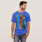 MARINE BIOLOGY COLLAGE op Blauw T-shirt (Voorkant volledig)