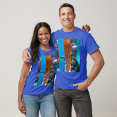 MARINE BIOLOGY COLLAGE op Blauw T-shirt (Unisex)