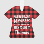 Marine Biology College Major Red Plaid (dos)