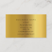 Marine Black Grungy Gold Marble Vip Carte de visit (Dos)