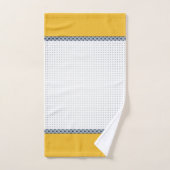 Marine Blanc Jaune Or Est Motif géométrique (Serviette à main)