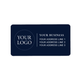 Marine Blauw | Aangepaste zakelijke Logo Etiket