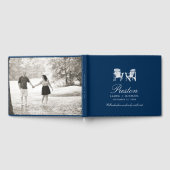 Marine Blauw Adirondack Stoelen Bruiloft Gastenboek (Volledig)