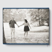 Marine Blauw Adirondack Stoelen Bruiloft Gastenboek (Achterkant)