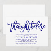 Marine blauw de nacht voor uitnodiging (Voorkant / Achterkant)