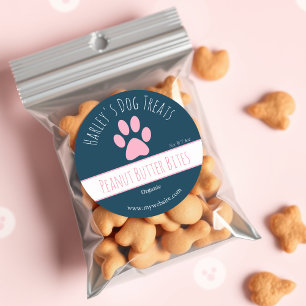 Marine Blauw   Dog Treat Business Labels