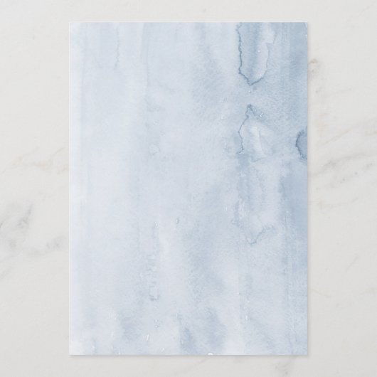 Marine Blauw en Roze Bloemen Modern Bruiloft Menu (Achterkant)