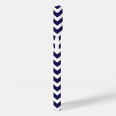 Marine Blauw en Roze Modern Chevron Custom Monogra Case-Mate iPhone Case (Achterkant / Rechts)