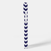 Marine Blauw en Roze Modern Chevron Custom Monogra Case-Mate iPhone Case (Achterkant / Links)