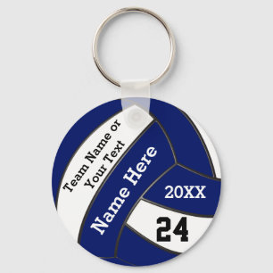 Marine Blauw en Wit, Volleybal Gifts voor Spelers, Sleutelhanger