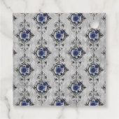 Marine Blauw en Zilveren Zeemeermin Bedankjes Labels (Achterkant)