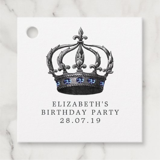 Marine Blauw en Zilveren Zeemeermin Bedankjes Labels (Voorkant)