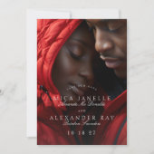 Marine Blauw Formele Klassieke Elegante Kalligrafi Save The Date (Voorkant)